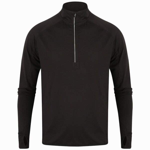 Tombo Long Sleeve Zip Neck Performance Top Thumbnail